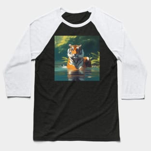 Royal Bengal Tiger in lake Baseball T-Shirt